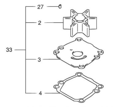 Wasserpumpen Reparatur-Satz für Suzuki DF 60 / DF 70