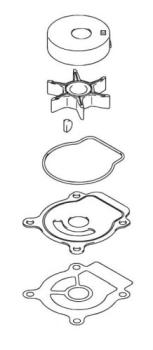 Wasserpumpen Reparatur-Satz für Suzuki DF 40A / DF 50A / DF 60A