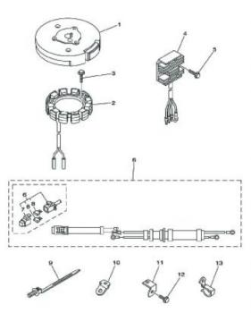 KIT: Gleichrichter und Laderegler für Yamaha F4B / F5A / F6C