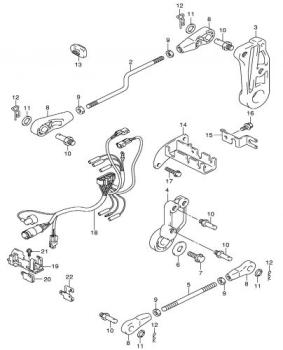 Fernschaltumrüstsatz für Suzuki DF25/30 (2005-2015)