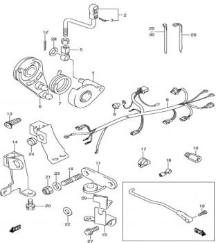 Fernschaltumrüstsatz für Suzuki DF9,9/DF15 (2005-2011)