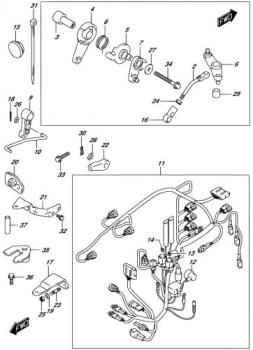 Fernschaltumrüstsatz für Suzuki DF25A/DF30A (ab 2014)