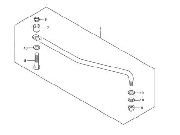 Lenkbügel / Tillerarm für Suzuki DF9,9/DF15 (2005-2011)