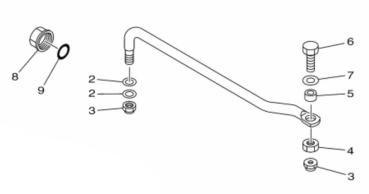 Lenkbügel/Tillerarm für Yamaha F20G/F25G