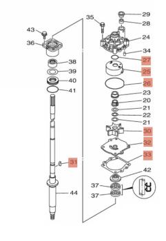 Wasserpumpen Service Kit für Yamaha F150G, F175A, F175C, F200C, F200F, F200G, F225B