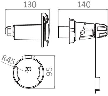 Stecker Cruiser 16A, wasserdicht IP44/IP67