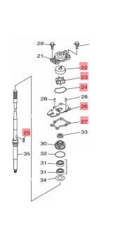 Wasserpumpen Service Kit für Yamaha F50A, F50H, F60F