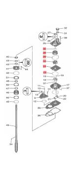 Wasserpumpen Service Kit für Yamaha F425A, XF425N