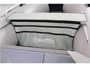 Stautasche unter Sitzducht (Talamex-Logo)