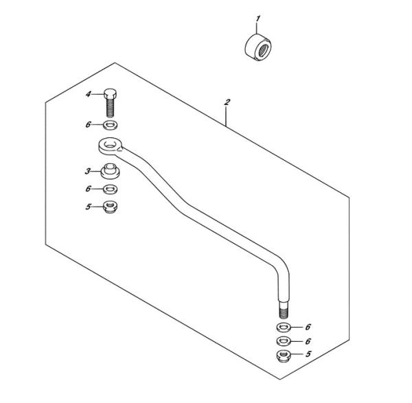 Lenkbügel / Tillerarm für Suzuki DF25A/DF30A