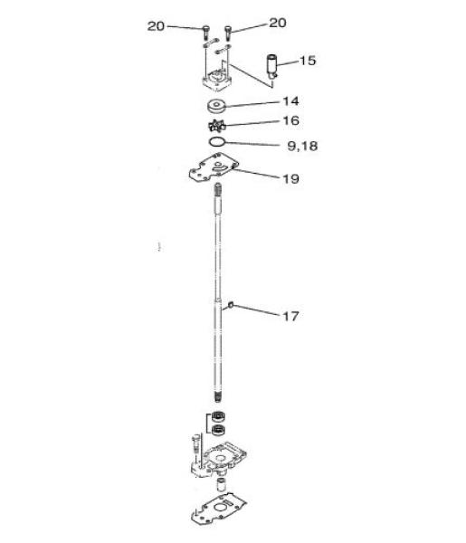 Wasserpumpen Reparatur-Satz für Yamaha F6A, F6B, F8C, F8F, F9.9F, F9.9J