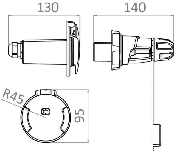 Stecker Cruiser 16A, wasserdicht IP44/IP67