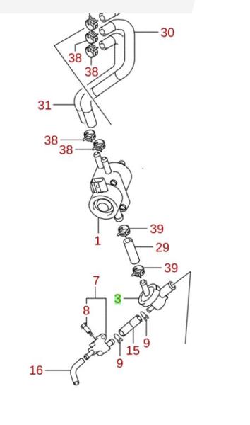 Kraftstofffilter für Suzuki DF 25A / DF 30A (Zur Hochdruckpumpe)
