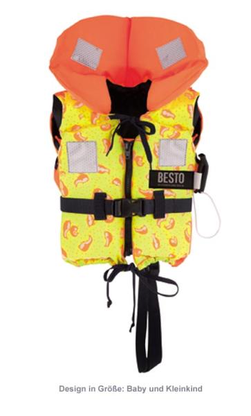 Besto Feststoffrettungsweste Racingbelt 100N, orange